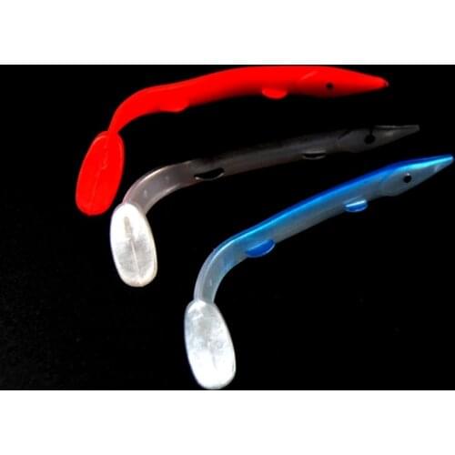 10Pcs 8.5cm 1.15g Fishing Lure Soft Bait Orange Bule Black Eel Style Jelly Lures pollock fishing Bait