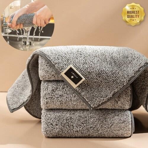 Bamboo Charcoal Dishcloth Household Absorbent Cleaning Cloth Microfiber Kitchen Non-stick Oil Towel Rag Kitchen Tools