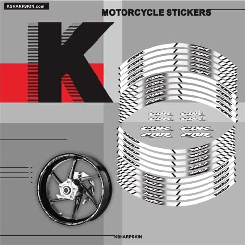 Motorcycle tyre Stickers inner wheel reflective decoration decals fit HONDA CBR