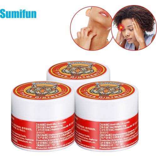 Sumifun 1/2/3Pcs Tiger Balm Cream Headache Cooling Oil Dizziness Stuffy Nose Relief Arthritis Muscle Medical Tiger Ointment