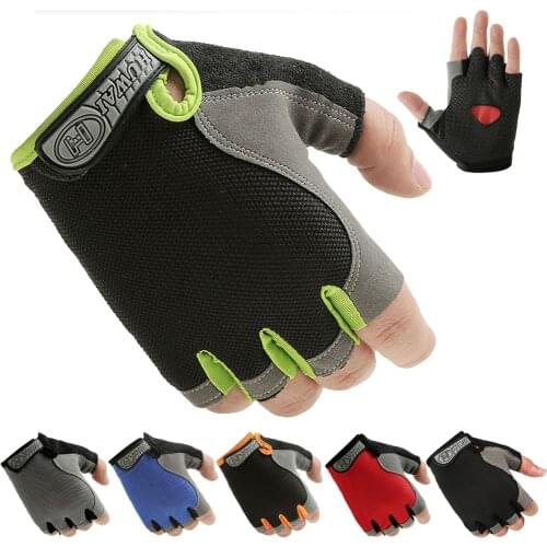 Half Finger Cycling Gloves Anti-Slip Gel Gym Bicycle Riding Gloves Road Anti Shock Mountain Bike Sports Gloves Anti-sweat MTB