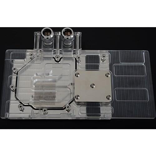Syscooling transparent acrylic full coverage water block for clear GTX970 hall of fame graphic GPU water block