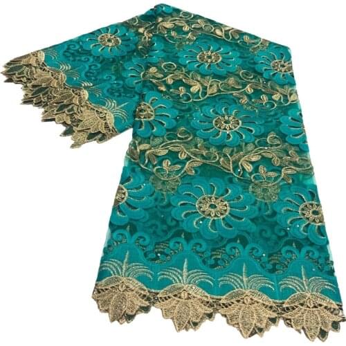 High Quality African Nigerian Tulle Lace Fabric French Tulle Lace Embroidery Silk Voile Cord French Dress