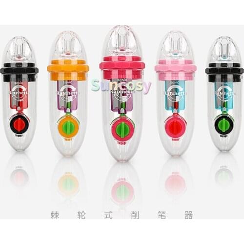 Japan Sonic Rachetta capsule handy pencil sharpener Blue SK-878-B, kawaii sharpener, school supplies, pencil sharpeners