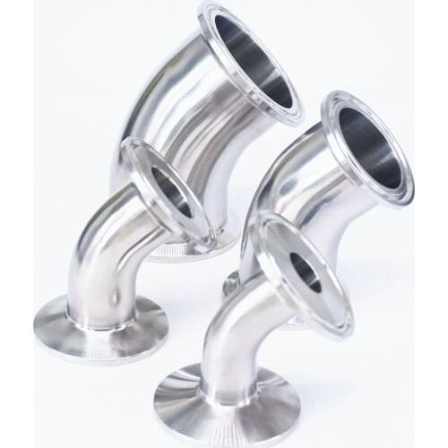 1.5" 2" 2.5" 3" 3.5" 4" Tri Clamp Ferrule 304 Stainless Steel 45 Degree Elbow Sanitary Pipe Fitting Home Brew
