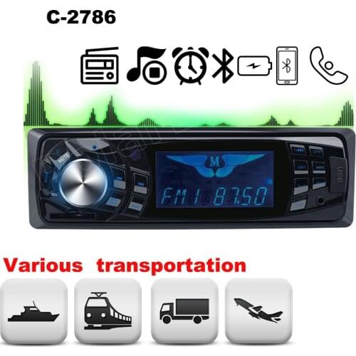 1 Din Bluetooth Electronics Auto Car Radio In-dash 12V SD USB MP3 player C-2786 remote control FM Aux Input Receiver