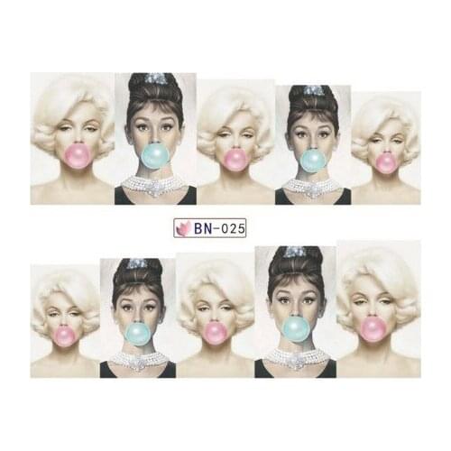 1 sheet Water Transfer Nail Sticker Decals Tattoo Full Tips Slider Art Beauty Sexy Lady Women Wraps For Nail Art Decoration