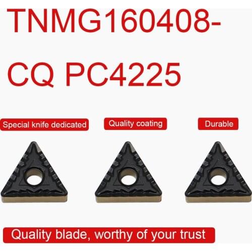 10PCS TNMG160408-CQ PC4225 Carbide Inserts High Quality TNMG16 Blade External Turning Tools CNC Lathe Cutting Machine