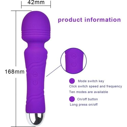 10 Speed Magic Wand AV Vibrator Sex Toys for Woman Clitoris Stimulator Sex Shop toys for adults G Spot vibrating Dildo for woman