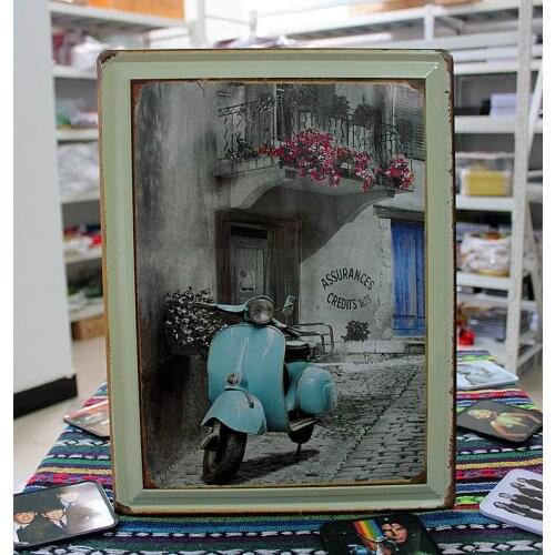 30pcs/lot Metal Sign shabby chic Christmas Gifts! Retro motorcycle wall sign metal craft decoration House Cafe Bar Vintage Metal