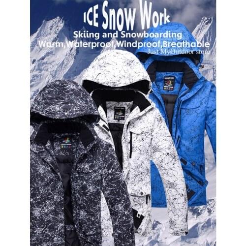 -30 Warm Men and Women Snow Jackets Snowboard Clothing Winter Outdoor Suit Wear Skiing Coats Waterproof Costume Male & Female