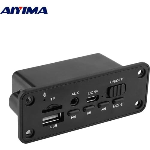 AIYIMA Bluetooth MP3 Decoder 3Wx2 Stereo Home Amplifier Audio Board Music Player Decoding AUX USB TF FM Radio DIY Home Theater