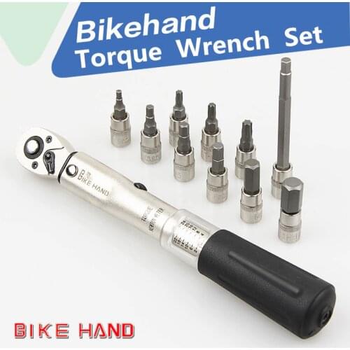 BIKEHAND Bicycle Repair Tools Kit Bike Torque Wrench Allen Key Tool Socket Set Road MTB Bike Tools 1/4'' Torque Fix Set 2-24 NM