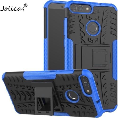 For Huawei P Smart Case P Smart Cover Heavy Duty Armor Slim Hard Tough Rubber Cover Silicon Phone Case For Huawei Enjoy 7S Cover