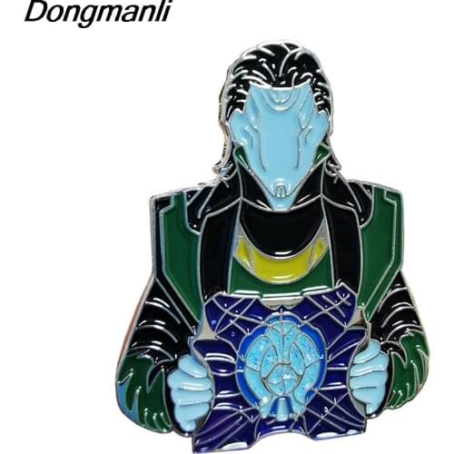DZ45 Loki Figures Metal Enamel Pins Badge Brooch Backpack Bag Collar Lapel Jewelry
