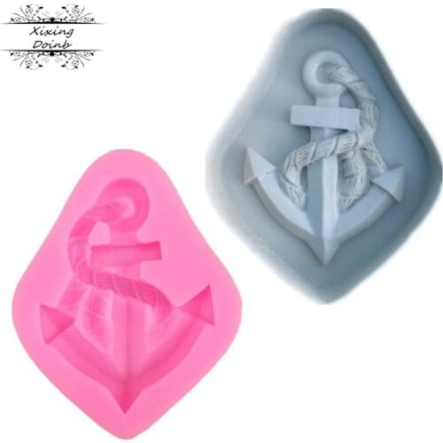 1Pcs Anchor shape, silicone soft candy mold cake decorating tool, candy chocolate mold