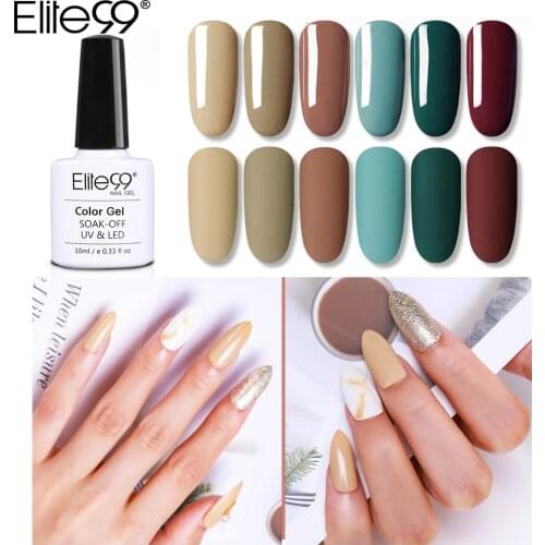 Elite99 10ml Camel Color Gel Polish Soak Off Nail Polish UV Vernis Semi Permanent Nail Art UV Gel Varnish Matte Top Coat Lacquer