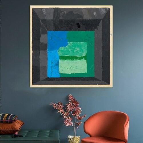 Holover Josef Albers"Color Study For Miteredsquare" Canvas Oil Painting Western Art Decor Poster Aesthetic Wall Home Decoration