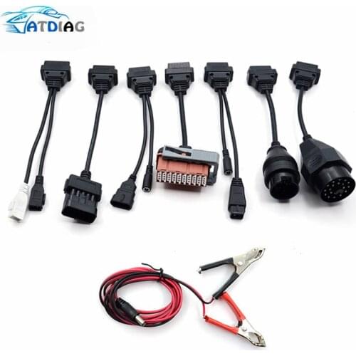 High Quality full set 8 truck cables for pro plus / multidiag pro /OBDII diagnostic tool OBD scanner truck leads