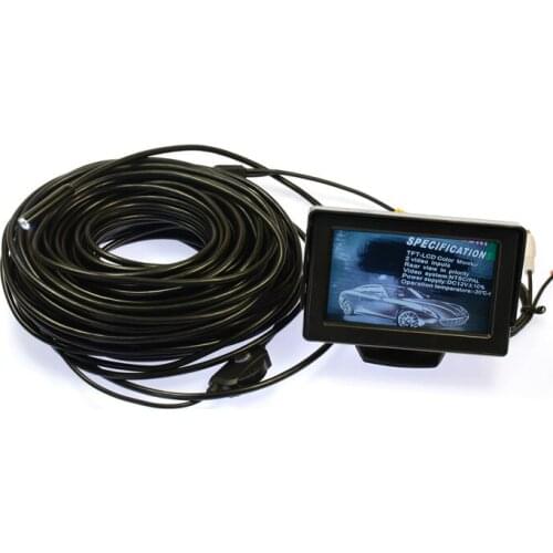 20M AV Endoscope Camera Near Focus Wired Camera Waterproof 9mm Head with 6 LED light Adjustable IP66+4.3" TFT ColorMonitor