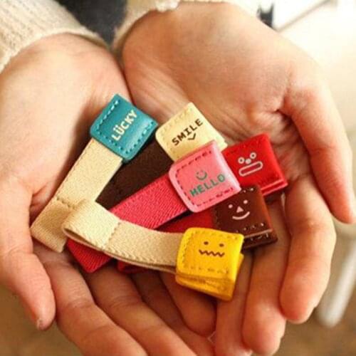 6PCS Leather Earphone Heaphone Winder Cable Cord Organizer Holder for Iphone Samsung Mobile Phone Wire Cable Organizer