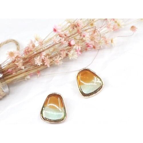 Trendy Geometric Resin Earrings Women Fashion Popular Jewelry Stud Earring for Girl Brinco