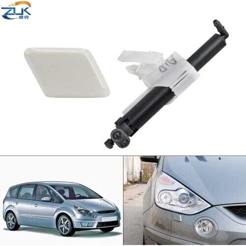 ZUK Headlight Washer Nozzle Headlamp Water Spray Jet Cover Cap For FORD S-MAX 2006 2007 2008 2009 2010 2011 2012 2013 2014 WA6