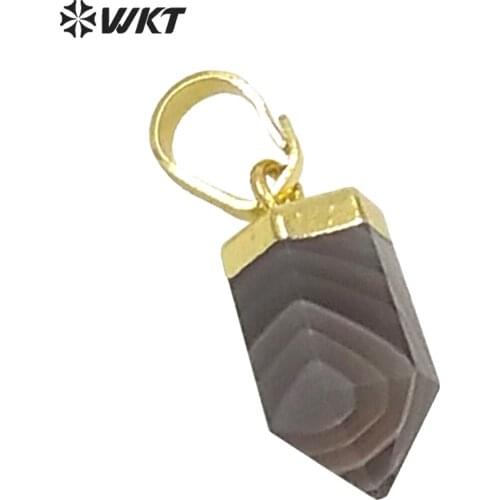 WT-P1329 WKT New arrived!Exellent strip natural stone pendant mini series romantic pendant for DIY jewelry 2018 new design