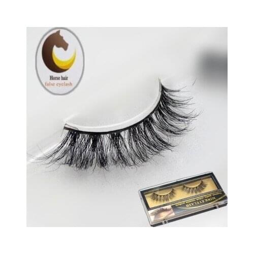 Wholesale 2016 New stlye Horse Hair False eyelashes natural short section of pure hand made 3D nightclub Make up tool fake lash