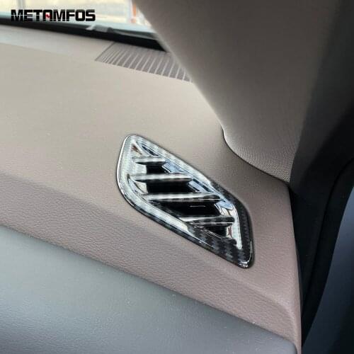 For Nissan Rogue X-trail 2021 2022 Carbon Fiber Front Upper Air Condition Vent Outlet Cover Trim Sticker Accessories Car Styling