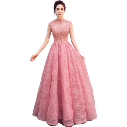 Plus size Dusty pink bridesmaid dresses new lace back A line robe demoiselle d'honneur vestido madrinha wedding guest gown