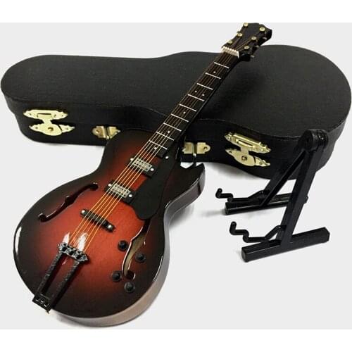 Gift Mini Guitar Model Missing Angle Electric Guitar Model Decoration Birthday Home Decoration Wooden Craftwork