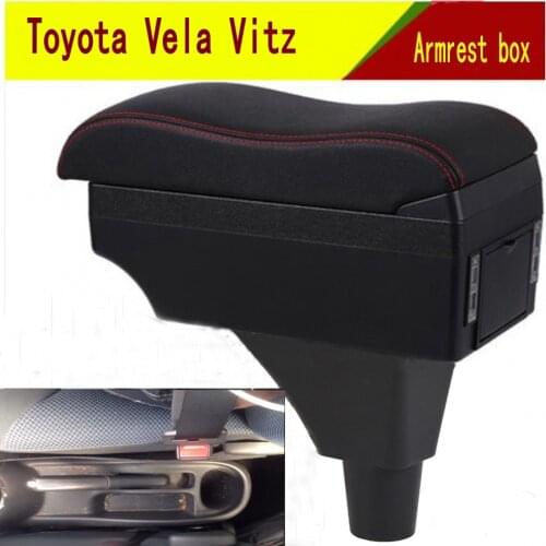 For Toyota Vela Vitz armrest box central Store Aerio content box with cup holder ashtray decoration products With USB interfac