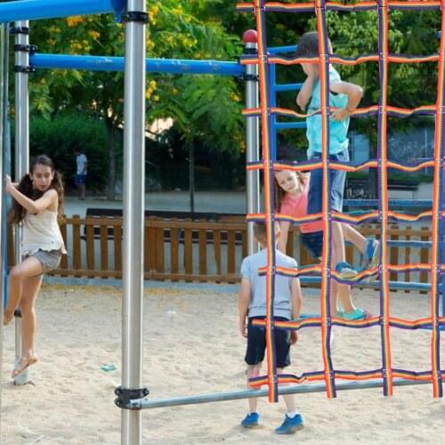 Kids Ninja Net Polyester Climbing Cargo Net Heavy Duty Climbing Net For Kids Outdoors Garden Play 90*48 Inch