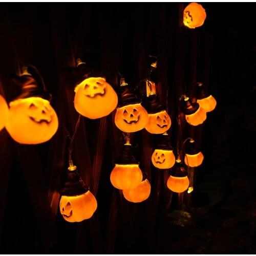 Ambience Halloween LED Lights Horror Pumpkin Lights Ornament Halloween Light Post Party Props Garden Backyard Lamp Decorations