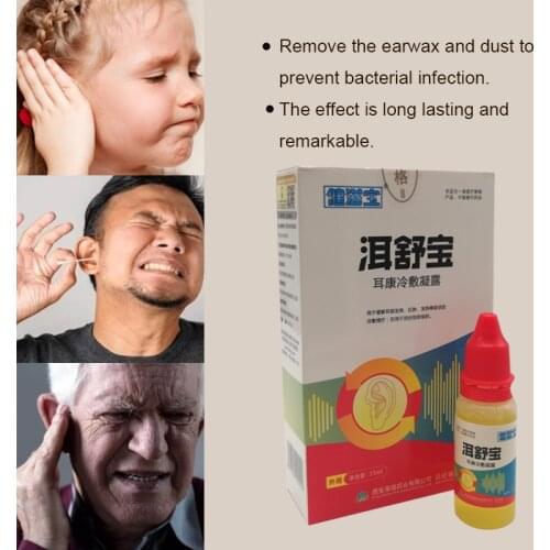 Ear Cleansing Earwax Remover Drops Ear Acute Otitis Drops Chinese Herbal Medicine for Ear Tinnitus Deafness Sore Ears Health