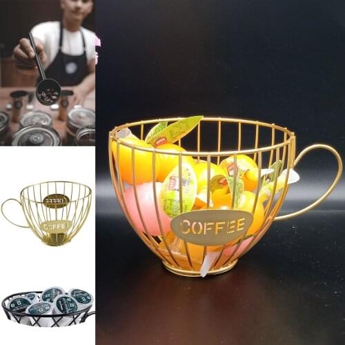 Universal Coffee Capsule Storage Basket Coffee Cup Basket Vintage Coffee Pod Organizer Holder Black For Home Cafe Hotel Dropship