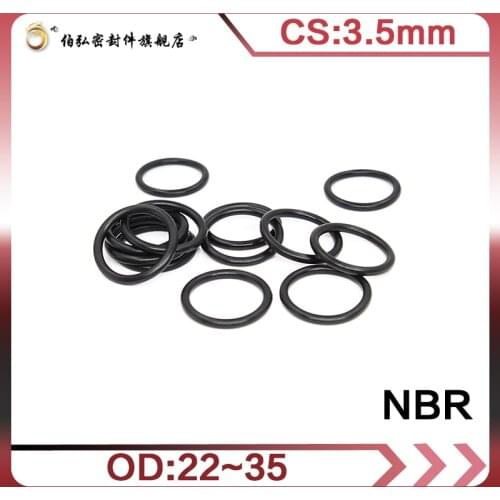 Nitrile Rubber O-Ring 20PCS/lot NBR Sealing CS 3.5mm OD21/22/23/24/25/26/27/28/29/30/31/32/33/34/35mm O-Ring Seal Gasket Ring
