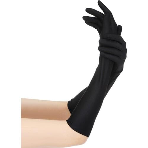 SAGACE Black White Full Finger Gloves Women Elbows Mittens Nightclub Pole Dance Fun Long Gloves Lady Sexy Guantes Mujer A30924