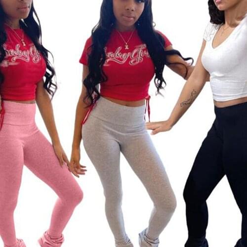 Women Pleated Sweatpants Stacked Leggings Casual Elastic High Waist Flare Ruched Trousers Split Hem Bell Bottom Party Pants