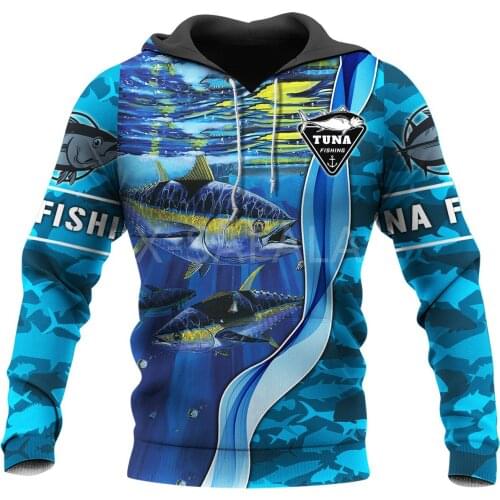 Animal Tuna Fishing Wildfish 3D All Print Plus Hoodie Man Women Harajuku Outwear Zipper Pullover Sweatshirt Casual Unisex Jacket