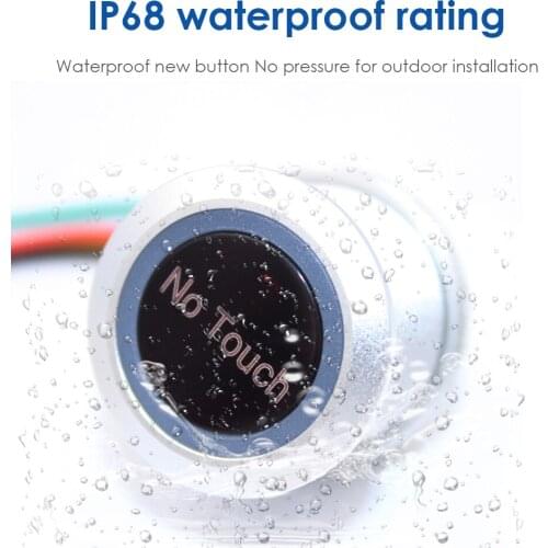 10pcs Mini metal IP68 Waterproof outside No Touch Infrared Sensor Exit Button 5-10cm distance used for Access Control system