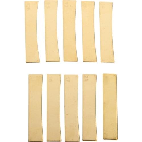 10pcs Gold Brass Fingerboard Fret Press Strainer Inserts ingerboard Fretboard Fret Press Caul Inserts for Electric Guitars