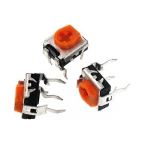 100pcs/lot WH06-2C fine-tuning yellow adjustable potentiometer horizontal 1K 10K 100K