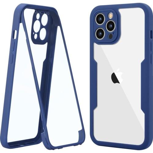 100pcs New 360 Case For IPHONE 13 Pro Max/IPHONE 12 mini/12 Pro max/XR/XS MAX/78 Plus tempered glass screen protector