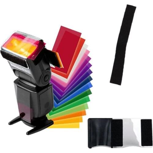 12 PCS Flash Color Card Diffuser Soft Box Lighting Gel Filter for Camera