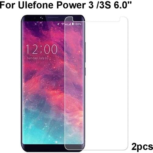 2PCS For Ulefone Power 3 Tempered Glass 9H 2.5D Premium Screen Protector Film For Ulefone Power 3S 6.0"