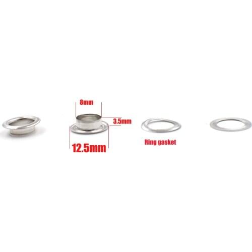 200pcs/lot 8mm Metal hole. Ventilation holes. Eyelets. Silver metal corns. Canopy cloth rope hole. Clothing & Accessories
