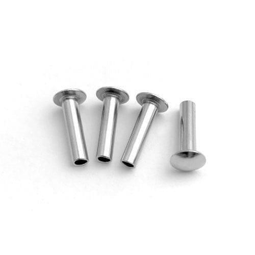30pcs M3 Iron plating Big flat head Semi-tubular rivet Flats heads Hollow Crimping rivets 3mm-20mm Length