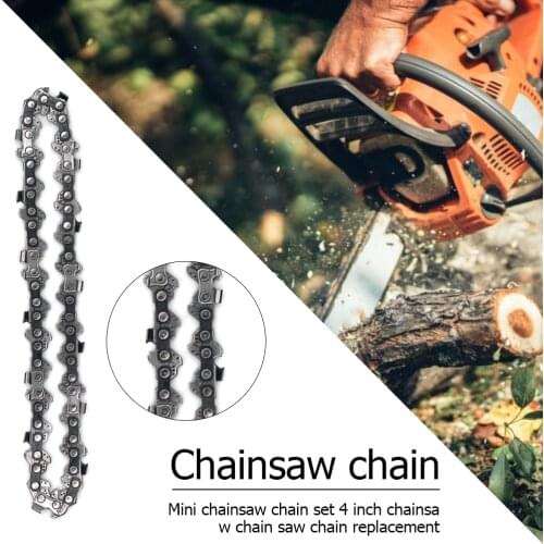 Drive Links Chainsaw Chain Kit Portable Replacement Guide Saw Mill Chain for Mini 4 inch Wood Cutting Chainsaw Accessories Parts